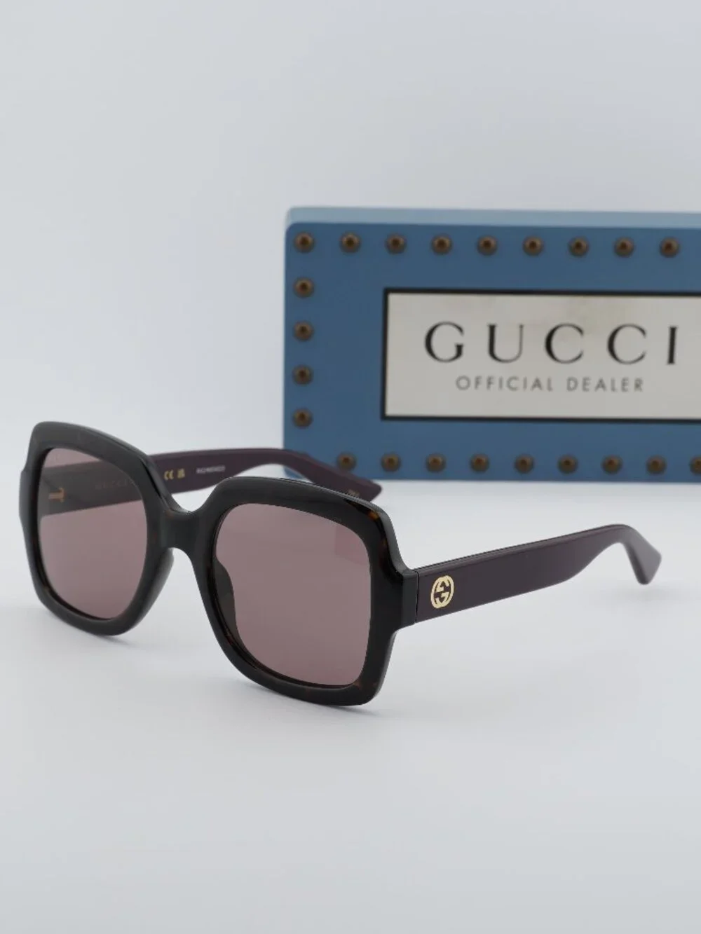 Gucci GG1337S 009 Square Sunglasses - Havana/Violet